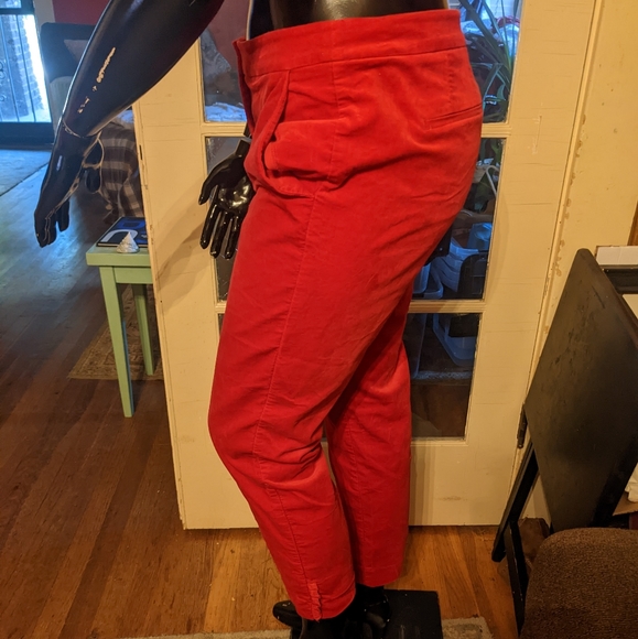 RSVP Talbots red velvet trousers - Picture 3 of 16